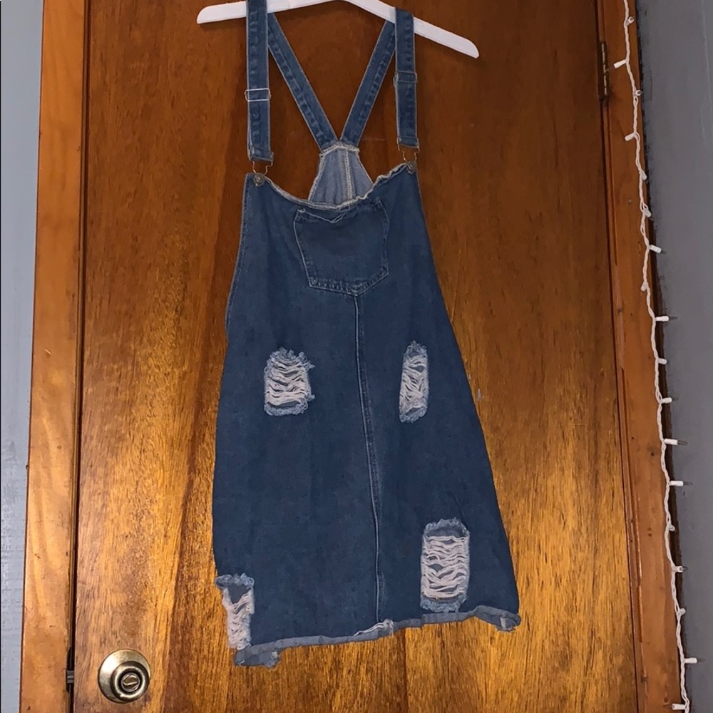 Blue jean overall skirt dress😍